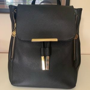 Small Black & Gold Fashion Backpack